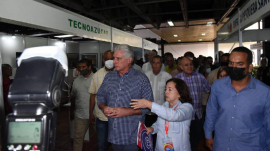 Visita presidente cubano Feria Internacional Expocaribe 2022