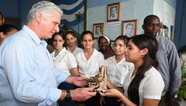 Presidente cubano visitó escuelas y centros productivos de Mayabeque
