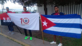 Inició por Santiago de Cuba recorrido de bandera 10mo. Aniversario del Sindicato de Energía y Minas