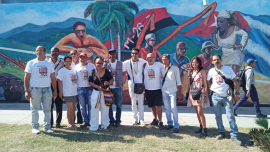 Alcaldes de Le Lamentin y Santiago de Cuba inauguran murales en cierre de la Bienal InterNos