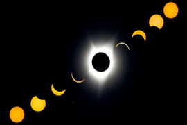 Eclipse solar en la tarde de este lunes