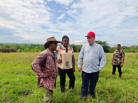 Recorren áreas agrícolas de la provincia