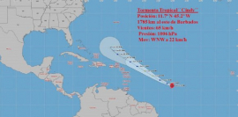 Se forma la tormenta tropical Cindy: No representa peligro para Cuba