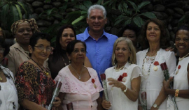 Participó presidente de Cuba en homenaje a mujeres destacadas