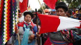 Capital de Perú espera nueva llegada de manifestantes indígenas