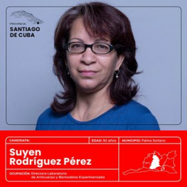 Siempre orgullosa de ser cubana la Doctora en Ciencias Suyen Rodríguez Pérez