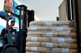 Leche en polvo del donativo de México hacia el oriente cubano