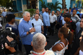 Visita Miguel Díaz-Canel termoeléctrica Antonio Maceo de Santiago de Cuba