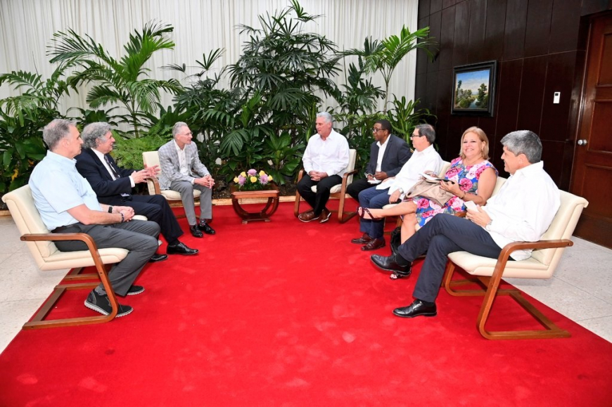Presidente de Cuba recibió a empresarios de EEUU