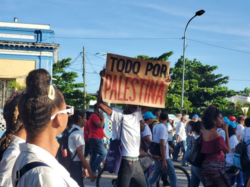 Autoridad política reconoce masivo repudio en Santiago de Cuba a genocidio en Gaza