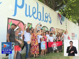 Brigada chilena inauguró mural de solidaridad con Cuba