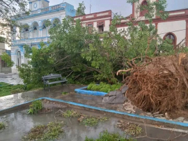 Tormenta local severa afectó a la ciudad de Palma Soriano