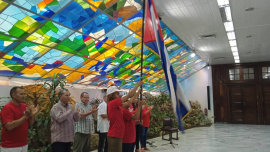 Abanderada Delegación santiaguera al 10mo Congreso de los CDR