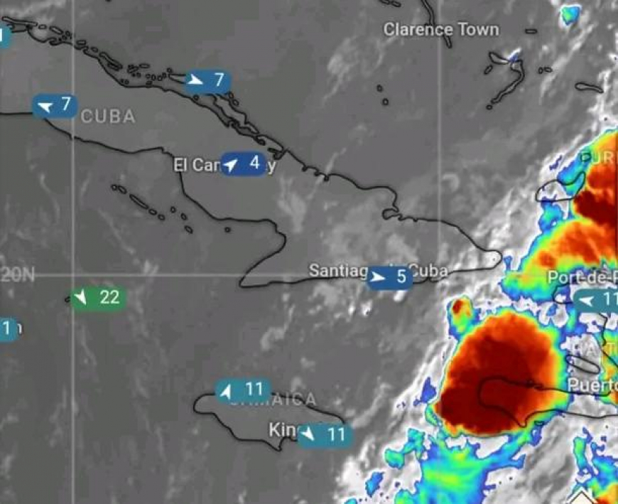 Pronostican algunas lluvias en la región suroriental de Cuba