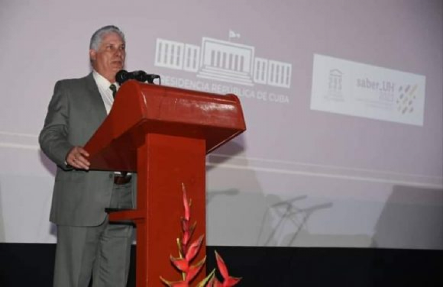 Participa presidente Díaz-Canel en inauguración de convención científica internacional Saber-UH