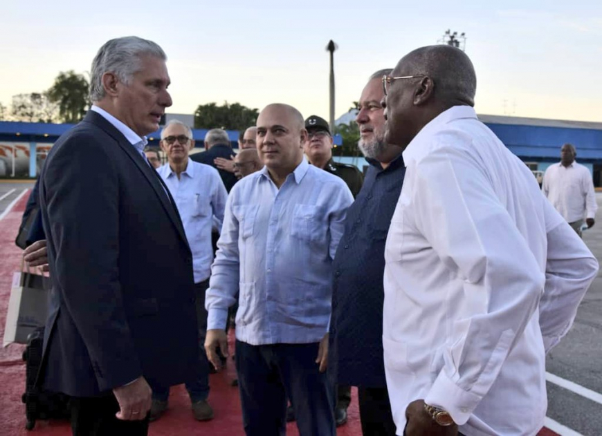 Presidente llegó a Cuba tras concluir positiva gira internacional